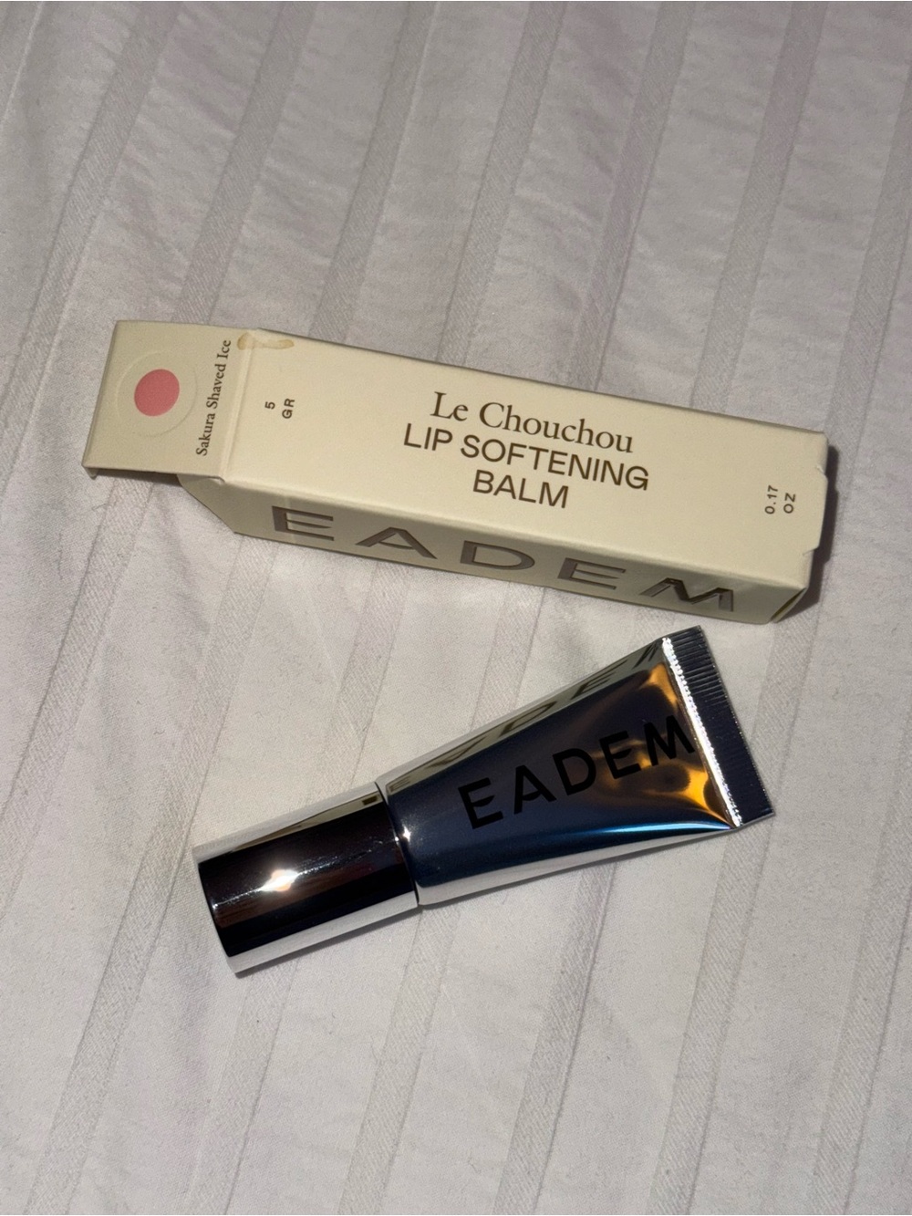NEW MINI Eadem Le Chouchou Exfoliate Soften Peptide Lip Balm Sakura Shaved Ice